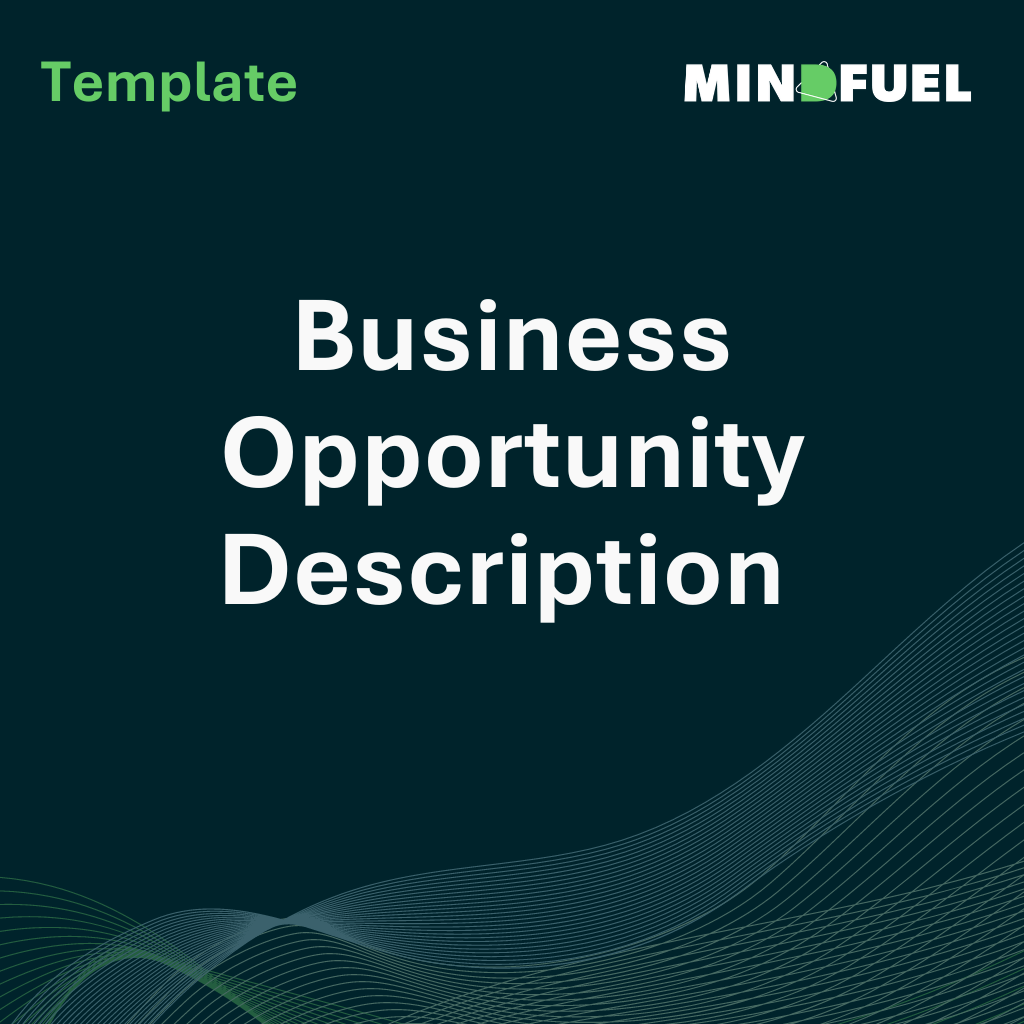 Business Opportunity Description Template