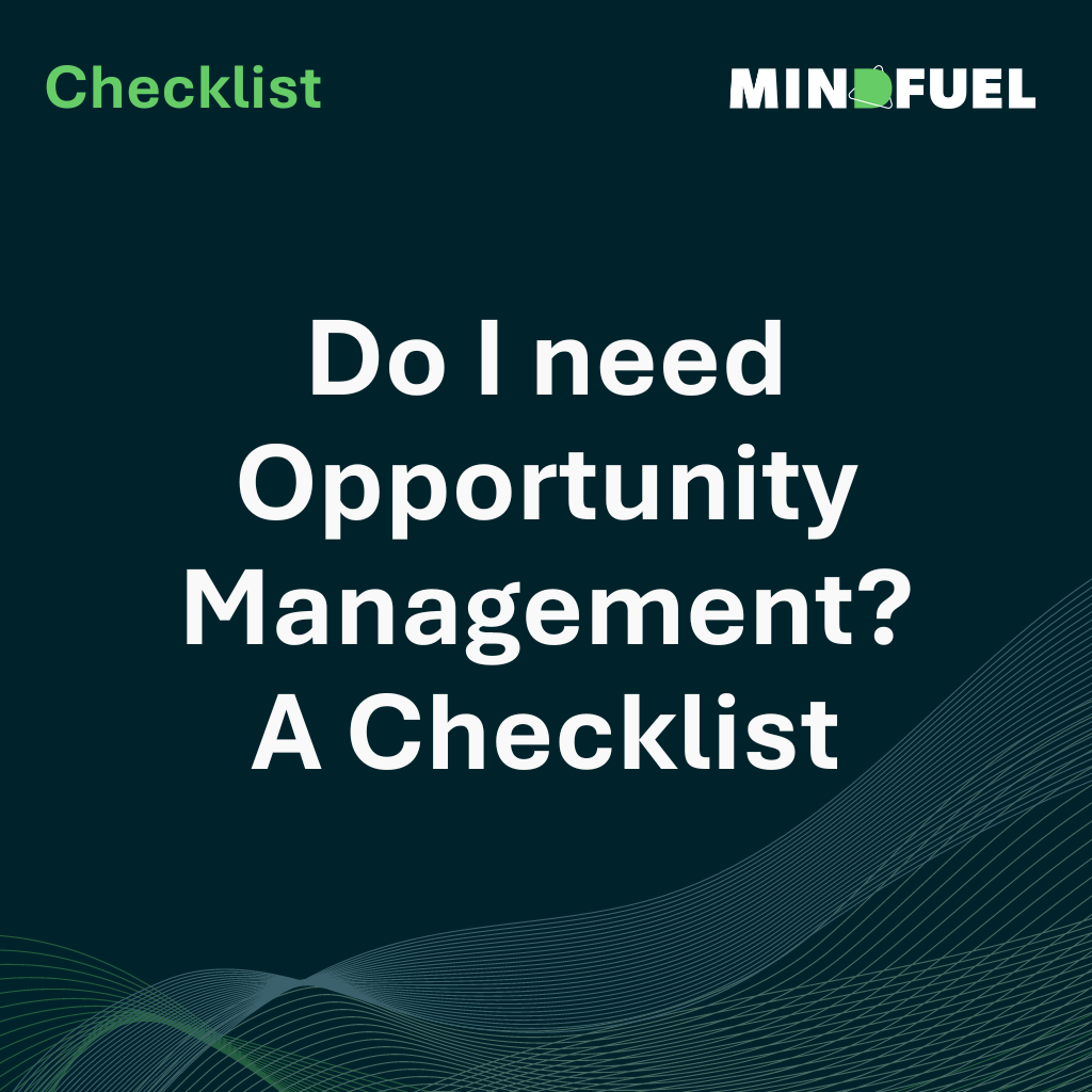 checklist opportunity management